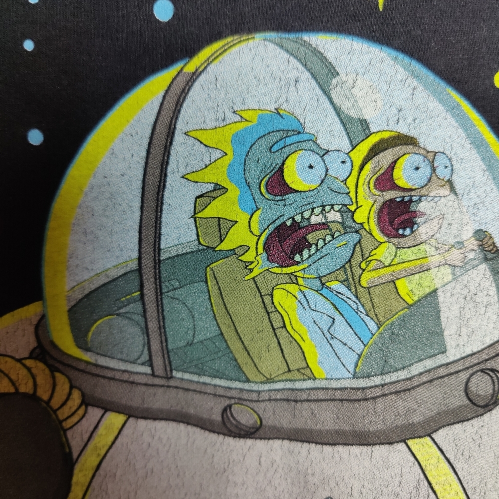 Rick and Morty Men's T-shirt, Black, Size XL - Picture 4 of 5